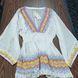 Ramy Brook Silver Textured Dress